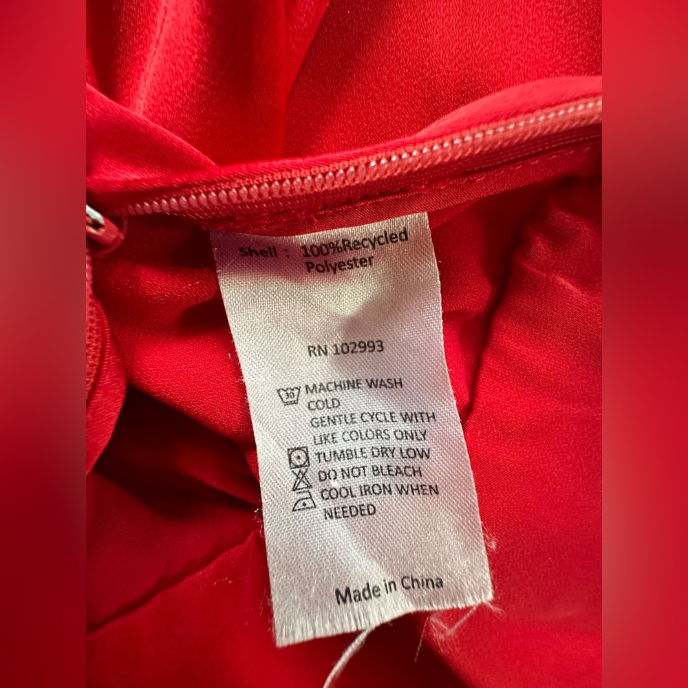 Marissa Webb x RTR Tie Waist Satin Top in Red. Size 2 - Picture 10 of 14